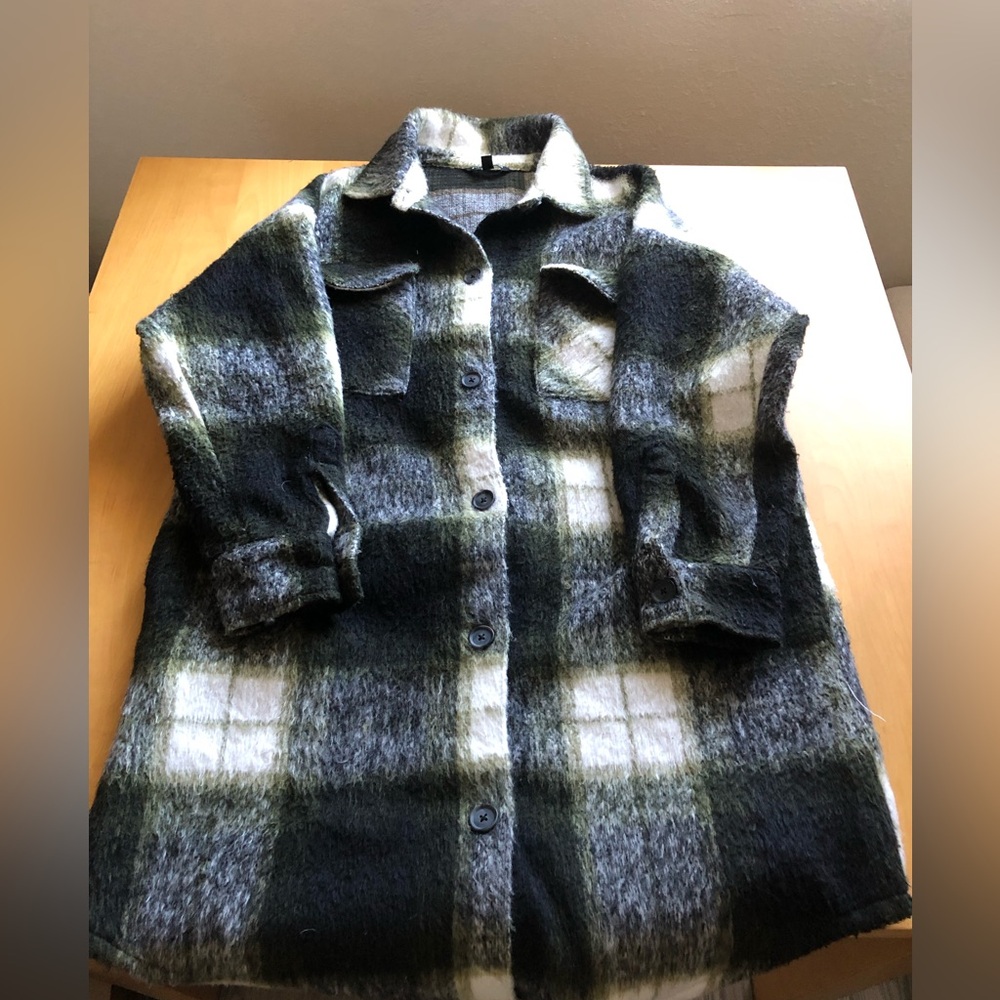 Steve Madden Ladies' Long plaid Shirt Jacket “shacket” - Picture 1 of 6
